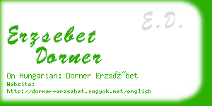 erzsebet dorner business card